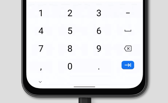 virtual keyboard for inputmode='decimal' on Chrome on Android