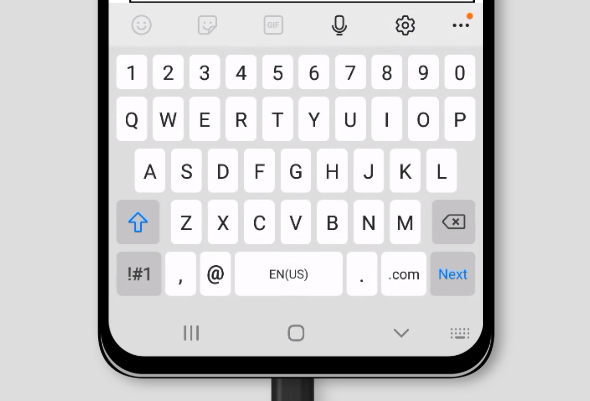 virtual keyboard for inputmode='email' on Samsung Internet